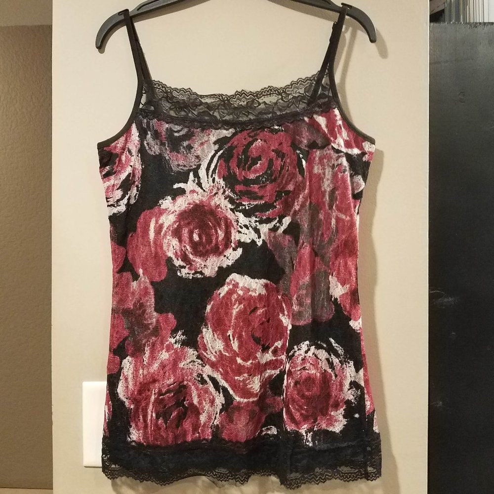 Maurice's Floral Printed Lace Tank